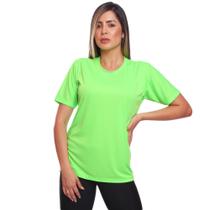 Camiseta Feminina Dry Manga Curta Proteção UV Slim Fit Básica Camisa Blusa Academia Treino Fitness Esporte