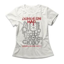 Camiseta Feminina Dungeon Map Studio Geek Camiseta Feminina Dungeon Map Studio Geek