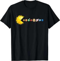 Camiseta Feminina Engraçada Com Estampa Astronômica, Design De Planetas, Sistema Solar E Estrelas