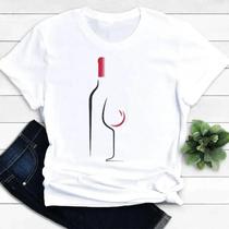 Camiseta Feminina Engraçada e Fofa - Manga Curta - Estilo Casual para Verão