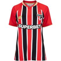 Camiseta Feminina Esportiva Time Jogo Torcedor Away 2025 Oficial Original São Paulo FC New Balance WT831808