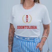 Camiseta Feminina Estamp Odonto Profissão Faculdade Manga Curta Camiseta Feminina Estamp Odonto Profissão Faculdade Manga Curta