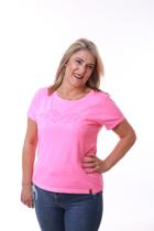 Camiseta Feminina Estampa Borboleta Relevo