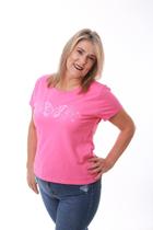 Camiseta Feminina Estampa Borboleta Relevo