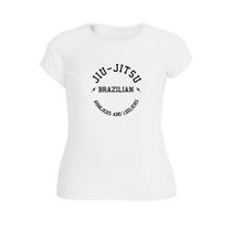 Camiseta Feminina Estampa Jitsu Arm Lock Confortável Casual