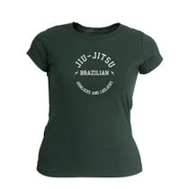 Camiseta Feminina Estampa Jitsu Arm Lock Confortável Casual