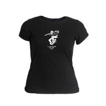 Camiseta Feminina Estampa Skate Capacete Casual Confortável