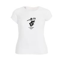 Camiseta Feminina Estampa Skate Capacete Casual Confortável