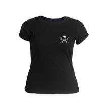 Camiseta Feminina Estampa Skate Capacete Confortável Casual