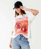 Camiseta Feminina Estampa Tomate Manga Curta Marisa-27044