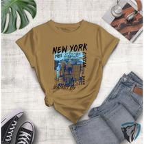 Camiseta Feminina Estampada De Cidade New York 1983 Predios Super Confortavel 100% Algodão