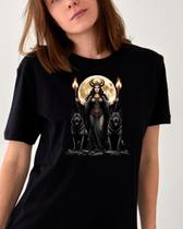 camiseta Feminina Estampada Deusa Hécate Wicca Bruxaria Basica Casual Algodão
