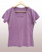Camiseta Feminina Estonada Vinho - 100% Algodão, Selo BCI, Tamanhos P ao GG Camiseta Feminina Estonada Vinho - 100% Algodão, Selo BCI, Tamanhos P ao GG