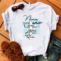 Camiseta Feminina Evangélica Ou Baby Look Jesus Me Salvou