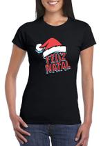 Camiseta Feminina Feliz Natal Gorro Baby Look T-Shirt