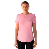 Camiseta Feminina Fila Basic Sports III UV Rosa/Branco Camiseta Feminina Fila Basic Sports III UV Rosa/Branco