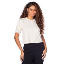 Camiseta Feminina Fila Cropped Comfort Classic Creme Camiseta Feminina Fila Cropped Comfort Classic Creme