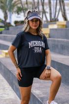 Camiseta Feminina Fitness Michigan USA