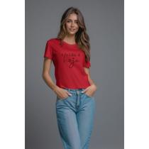 Camiseta feminina frase A vida é hoje blusa casual look moderno moda tendência feminina básica