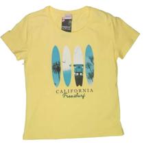 Camiseta Feminina Freesurf California - AMARELO