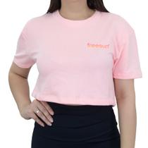 Camiseta Feminina FreeSurf Cropped Neon Rosa - 120702