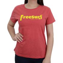 Camiseta Feminina FreeSurf MC Neon Vermelho Mescla - 12160 Camiseta Feminina FreeSurf MC Neon Vermelho Mescla - 12160
