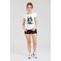 Camiseta Feminina Gatinhos Tshirt - Gato - Baby look - Aquarela - KOUPES
