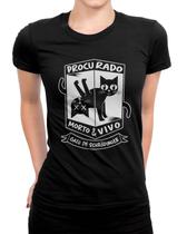 Camiseta Feminina Gato De Schrodinger Procurado Geek
