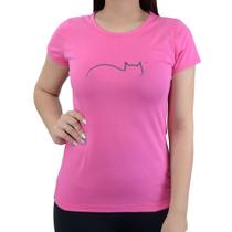 Camiseta Feminina Gatos e Atos Cotton Comfort Rosa - 9502