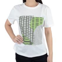 Camiseta Feminina Gatos e Atos Meia Malha Off White - G2406 Camiseta Feminina Gatos e Atos Meia Malha Off White - G2406