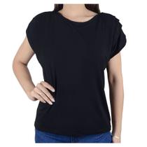 Camiseta Feminina Giraffe Viscose Preta - 62378