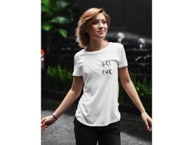 Camiseta Feminina Girl Power Poder Feminino Tumblr Baby Look Branca Camiseta Feminina Girl Power Poder Feminino Tumblr Baby Look Branca