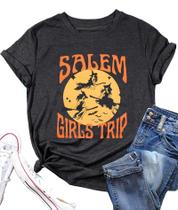 Camiseta feminina Halloweentown University com estampa de abóbora tamanho L