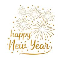 Camiseta Feminina Happy New Year Fogos T-shirt Personalizada Tecido Premium 100% Algodão