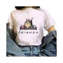 Camiseta Feminina Harajuku Miyazaki Hayao Kawaii Totoro Studio Ghibli Com Estampa De Anime Fofa