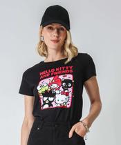 Camiseta Feminina Hello Kitty e Amigos Sanrio-07069 Camiseta Feminina Hello Kitty e Amigos Sanrio-07069