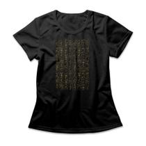 Camiseta Feminina Hieróglifos Studio Geek Camiseta Feminina Hieróglifos Studio Geek