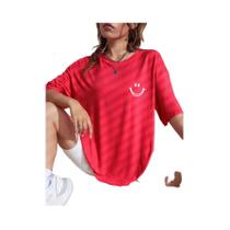 Camiseta Feminina Hip Hop - Algodão, Manga Curta, Gola Redonda e Estampa
