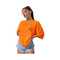 Camiseta Feminina Hip Hop - Algodão, Manga Curta, Gola Redonda e Estampa