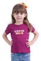 Camiseta Feminina Infantil Texas Farm - Cif020 - Roxo Amora