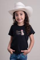 Camiseta Feminina Infantil Texas Farm - Cif033 - Do 2 Ao 8 - Preto 4 Camiseta Feminina Infantil Texas Farm - Cif033 - Do 2 Ao 8 - Preto 4