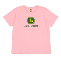Camiseta Feminina John Deere Rosa Logo XX-GG