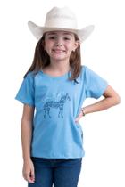 Camiseta Feminina Juvenil Texas Farm - Ctf017 - Azul Maya