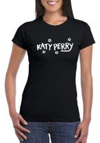 Camiseta Feminina Katy Perry Florzinhas Baby Look - DTF Camiseta Feminina Katy Perry Florzinhas Baby Look - DTF