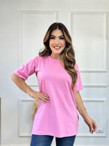 Camiseta Feminina Larga Blusa Oversized Tshirt Max Moderna Lisa 100% Algodão Menegotti
