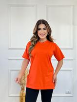 Camiseta Feminina Larga Blusa Oversized Tshirt Max Moderna Lisa 100% Algodão Menegotti