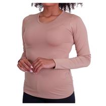 Camiseta Feminina Lezi ML Térmica Marrom Claro - 5007 Camiseta Feminina Lezi ML Térmica Marrom Claro - 5007