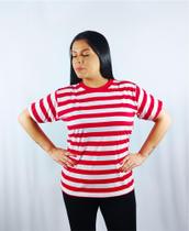 Camiseta Feminina Listrada T-shirt Camiseta Feminina Listrada T-shirt