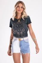Camiseta Feminina Luna Verde Escuro Camiseta Feminina Luna Verde Escuro