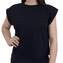 Camiseta Feminina LZT Cropped Preta - 2373 Camiseta Feminina LZT Cropped Preta - 2373